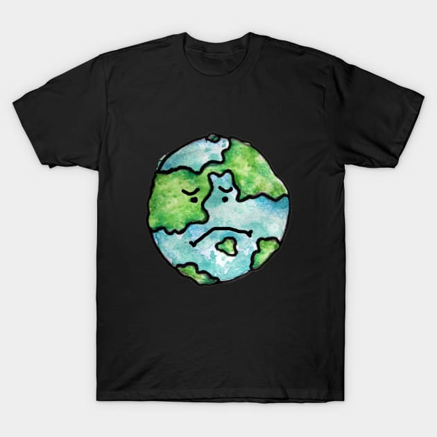 Sad cute earth day T-Shirt by bubbsnugg